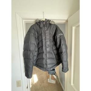 Columbia Coat womens 3X black down filled hooded faux fur puffer